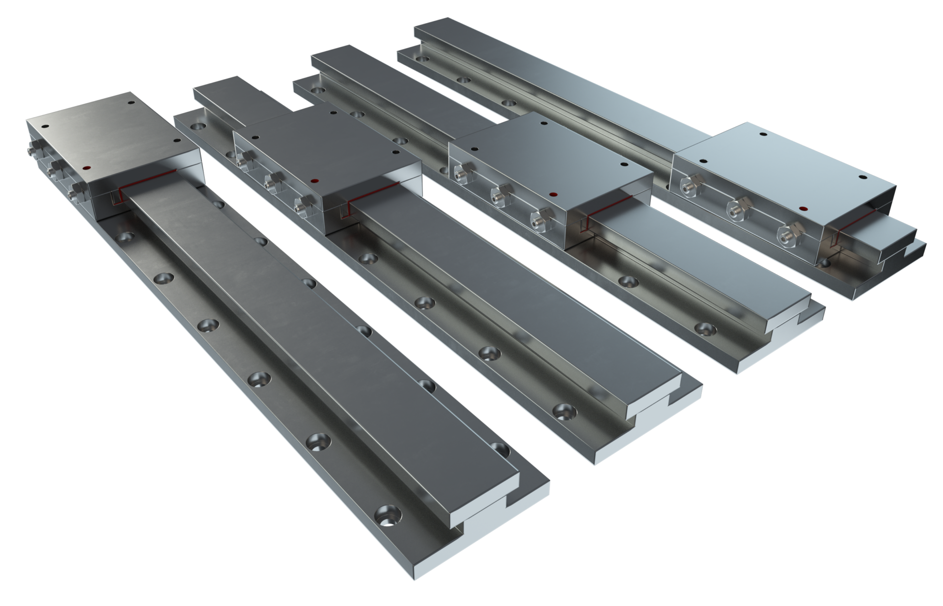 row of slides - crop DuraBond Slides - Industrial Linear Slides